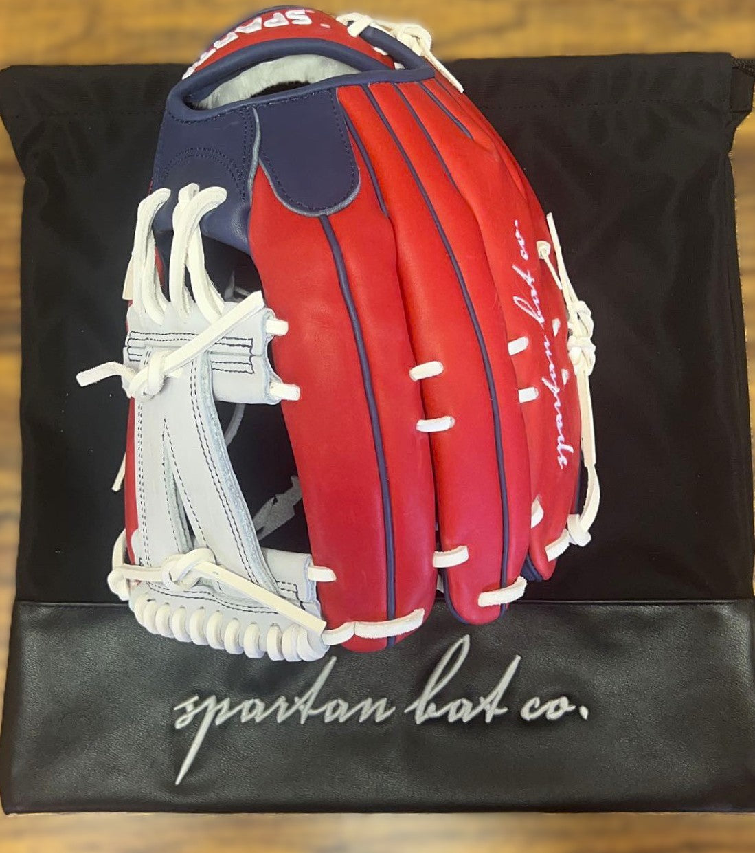 SBC-V Slow Pitch Softball Glove - Blue/Red