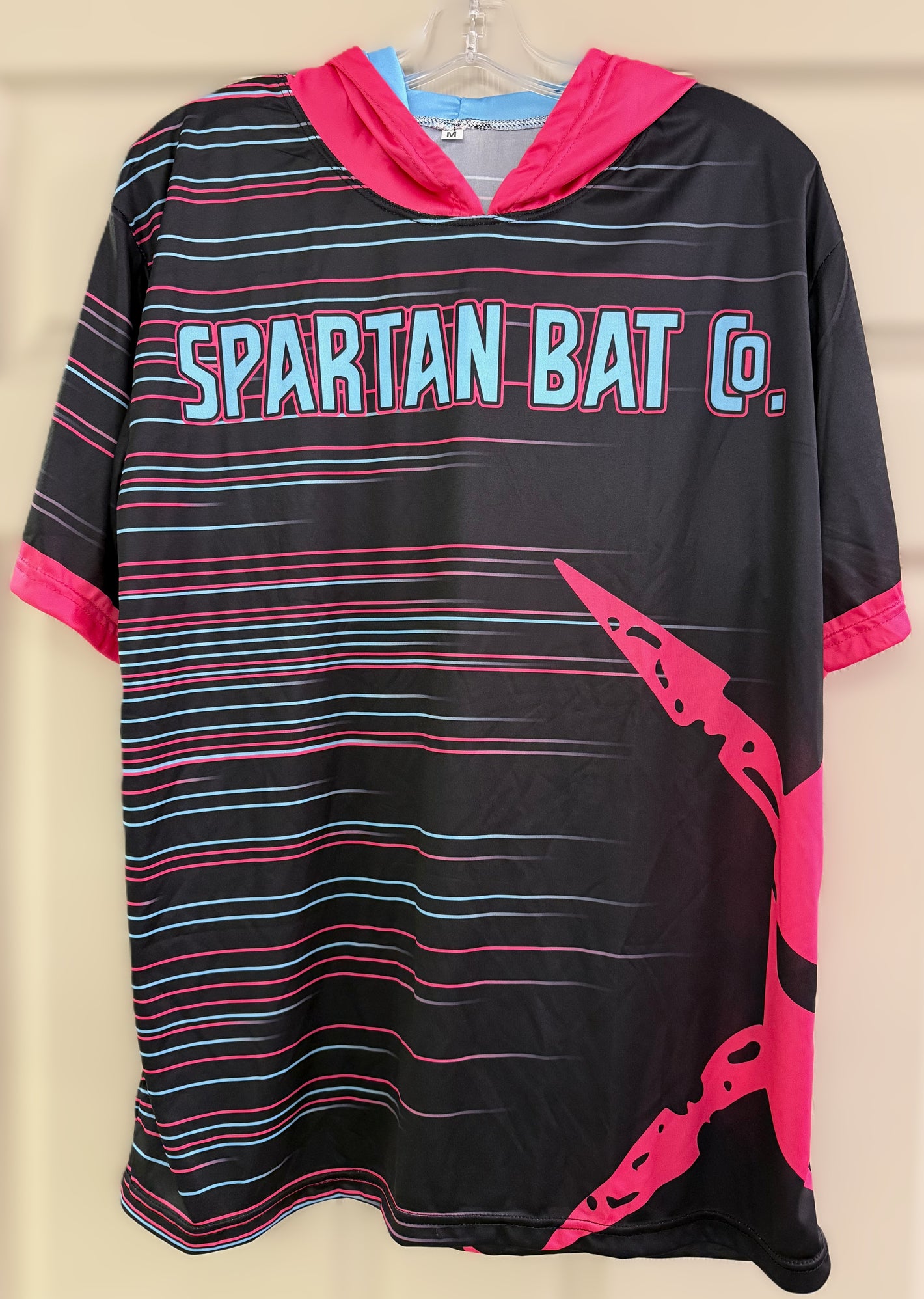 Spartan Bat Co. Large Logo Hooded Short Sleeve Shirt