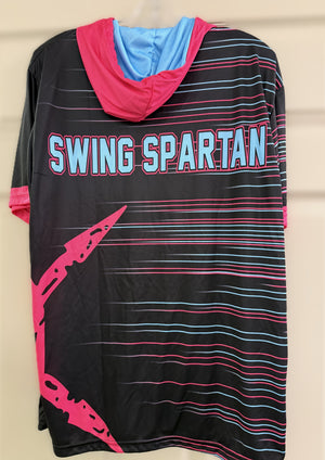 Spartan Bat Co. Large Logo Hooded Short Sleeve Shirt