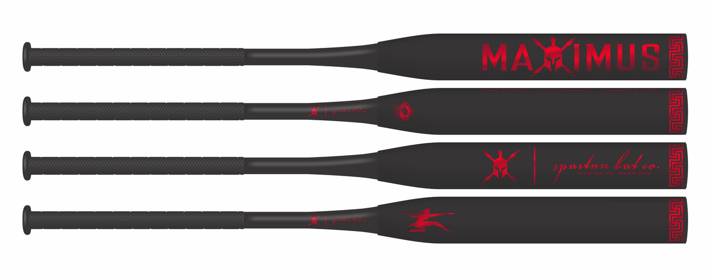 4-angle view of Maximus 2pc End Loaded Senior Softball Bat - 12.5 inch, SSUSA approved, highlighting its advanced design for enhanced power and performance.