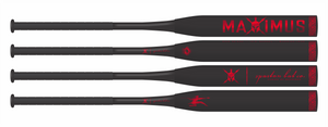 4-angle view of Maximus 2pc End Loaded Senior Softball Bat - 12.5 inch, SSUSA approved, highlighting its advanced design for enhanced power and performance.