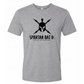 Gray t-shirt with Spartan logo and text on a white background